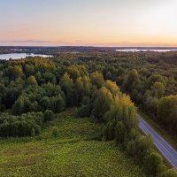 Два озера на горизонте заката :: Дмитрий Балагуров