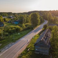 Сельская дорога на закате дня :: Дмитрий Балагуров