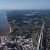 Лахта-центр с воздуха :: Дмитрий Балагуров