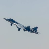 Взлет Су-57 на МАКС 2019 :: Денис Перов