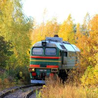 На железной дороге осень :: Сергей Кочнев