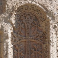 Армения. Каменное кружево хачкара в монастыре Гегард. :: Galina Leskova