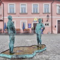 Скульптура-фонтан Писающие мужчины в Праге :: Andrey Lomakin