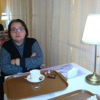 Мое фото в кафе с лампой. (Петербург). :: Светлана Калмыкова