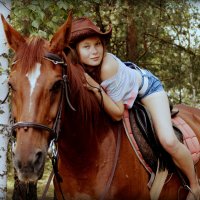 девушка и лошадь :: Надежда Горох (Красненкова)