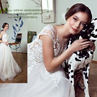 Милая девочка в красивом свадебном платье с далматинцем :: Lenar Abdrakhmanov