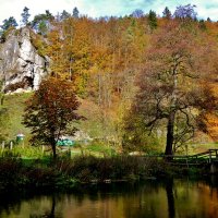 Осень  на  речке Пегнитц :: backareva.irina Бакарева
