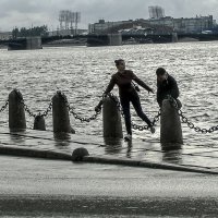 Санкт-Петербург. На Дворцовой набережной. :: Игорь Олегович Кравченко