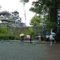 Главная башня замка Кумамото Япония  pазрушенная в результате землетрясения :: wea *