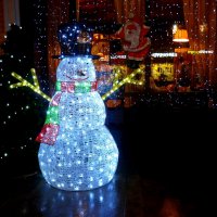 Снеговик у витрины магазина :: Лидия Бараблина
