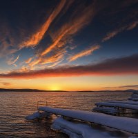 Фантастический закат на Имандре :: Владимир Чикота 