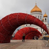 Патриарший мост нарядился к Рождеству. :: Татьяна Помогалова