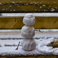 Снега навалило ууууу сколько .... аж на снеговика хватило ! :: Анатолий. Chesnavik.