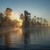 закат на озере :: Елена Кордумова