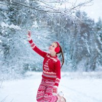Софи и первый снег. :: Наталья Путилина