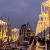 Новогодняя Москва. Большой Москворецкий мост. :: Надежда Лаптева
