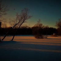 Волшебный закат на зимнем пруду или наконец-то пришла зима... :: Sergey Gordoff