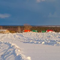 Снегозадержание у д.Подъельник :: Алексей Сметкин