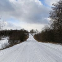 Припорошило снегом дороги (из поездок по области) :: Милешкин Владимир Алексеевич 