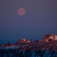 закат луны :: Сергей Соколкин.