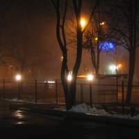 Туман.Вечерние огни. :: Владимир Гришин