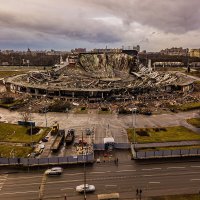 СКК "Петербургский" после разрушения - аэросъёмка :: Дмитрий Балагуров