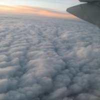 Над  облаками(вид из иллюминатора). :: Светлана 