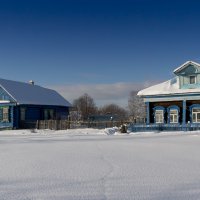 Пара деревенских домов в мороз :: Алексей Сапожков