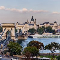Венгрия. Будапешт. Вид на Цепной мост и Дунай. :: Алексей Матвеев