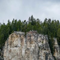 Туристы на одной из скал у реки Йеллоустон, штат Вайоминг :: Юрий Поляков