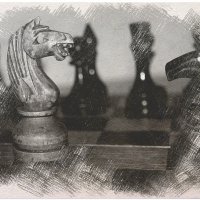 В шахматах две беды — чёрный цвет и подсказки....... :: Tatiana Markova