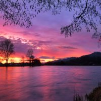 sunset on the river Aare :: Elena Wymann