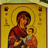 икона Божией Матери Иверская на западном фасаде :: Александр Качалин