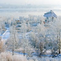 Морозным зимним днем на берегу реки :: Екатерина Торганская
