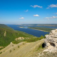 Жигули. Вид на Волгу с горы Стрельной. :: Александр Леонов