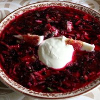 Холодный борщ с мясом :: Надежд@ Шавенкова