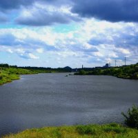 Шахты. Летняя гроза над Грушевским водохранилищем. :: Пётр Чернега