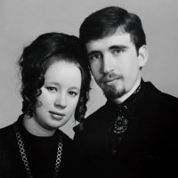 Автопортрет с женой (весна 1972г.) :: alteragen Абанин Г.