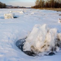 Лёд на реке Абакан :: Максим Ахпашев