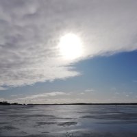 Река  Онега, несущая свои воды в Белое море, подо льдом. :: Шаркова Антонина 