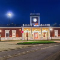Здание нового вокзала на станции Сосногорск, Республика Коми. Открыт в сентябре 2020 :: Николай Зиновьев