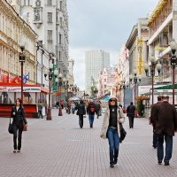 Арбат просыпается-к вопросу о линейной перспективе :: Анастасия Богатова