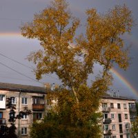 А в Новокузнецке двойная радуга (28.09.2013, 17.20) :: Ольга Логачева