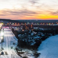 Вид на станцию Ухта с горы Ветлосян. :: Николай Зиновьев