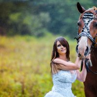 A girl, a horse and rain... :: Vladimir Vagner