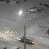 Ночь, фонарь, снегопад, :: Николай Масляев