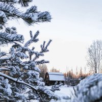 Домик в зимней деревне :: Сергей Аникеев