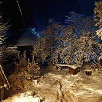 Зимний вечер в деревне :: Анатолий Мо Ка