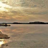 Утро на оз Сапшо,Нацпарк "Смоленское поозерье" 11.04.2021 г :: Ольга Митрофанова