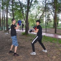 Бокс...Тренировка,под майским дождиком... :: Андрей Хлопонин